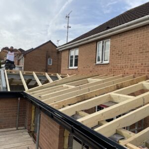 Full re-roof in progress, Mansfield